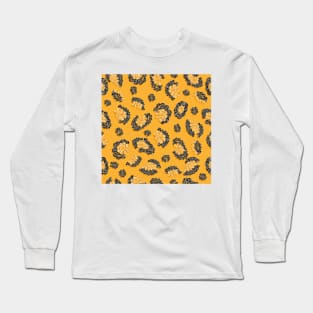 Modern Jaguar Animal Print Sequin Long Sleeve T-Shirt